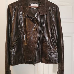 Brown Leather Coat